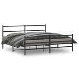 VidaXL Metalen Bedframe Zwart 180x200 cm - 35% Korting
