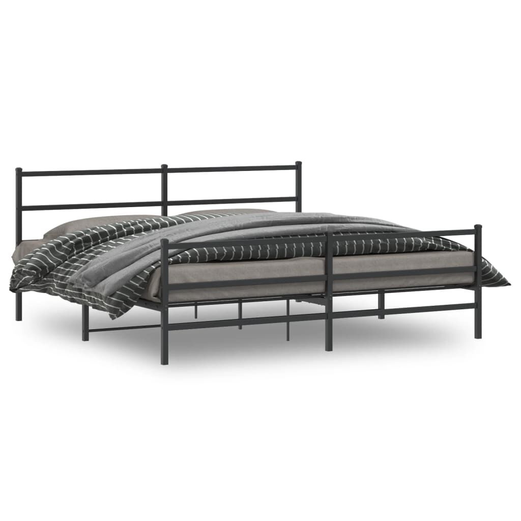 VidaXL Metalen Bedframe Zwart 180x200 cm - 35% Korting