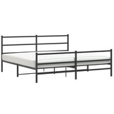 VidaXL Metalen Bedframe Zwart 180x200 cm - 35% Korting