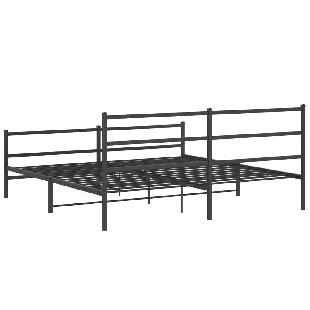 VidaXL Metalen Bedframe Zwart 180x200 cm met Korting