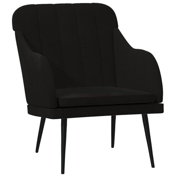 vidaXL Fauteuil Zwart Fluweel 63x76x80 cm (34% Korting)