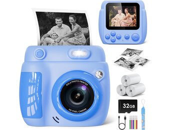 Instant Camera Kinderen - Print Direct - 1080p - 32GB - 33% Korting