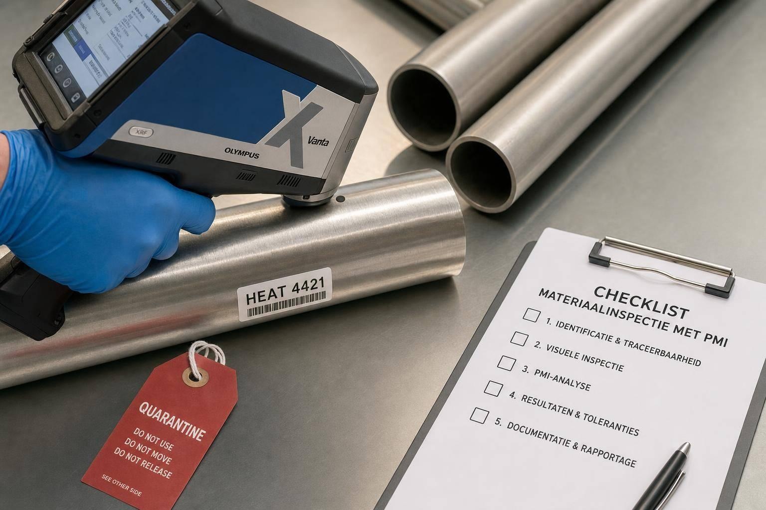 Checklist voor Materiaalinspectie met PMI
