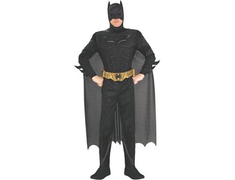 Officieel Batman Verkleedkostuum Heren XL Zwart Multikleur | Voor Feesten & Verkleedpartijen