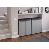Terry, Jline 68, kast met twee deuren, 1 beweegbare plank, voor binnen en buiten - 68 x 37,5 x 85 cm - Maat 68x37,5x85 cm