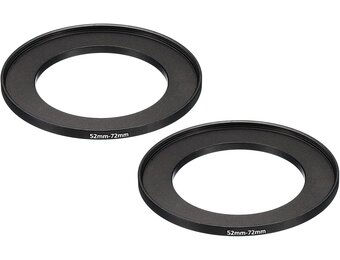 2x Aluminium Camera Filter Adapter Ring 52mm naar 72mm Zwart (75% Korting)