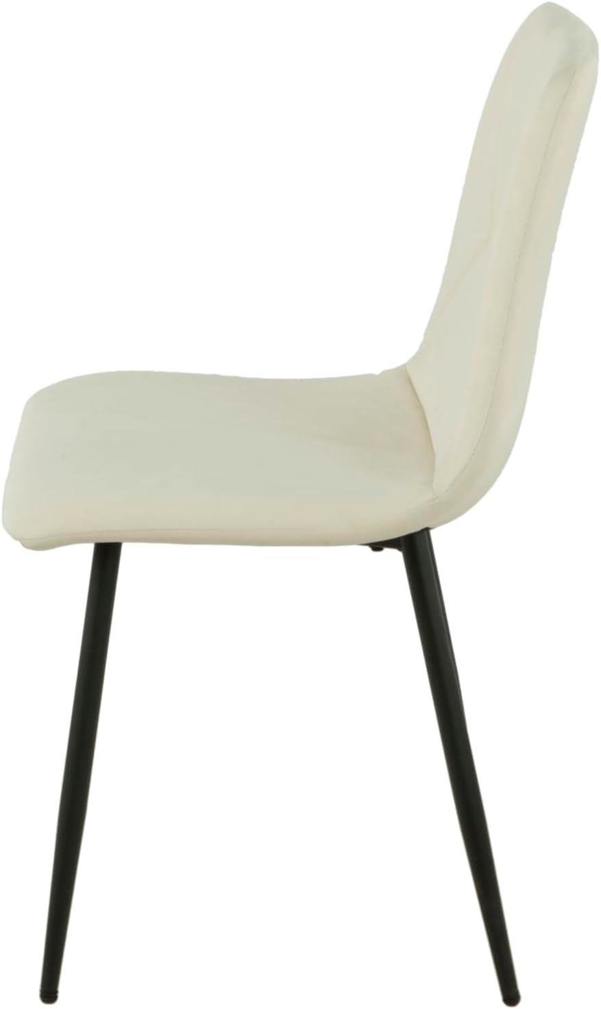 AlexandreHouse Gestoffeerde Stoel Off-White met Metalen Poten