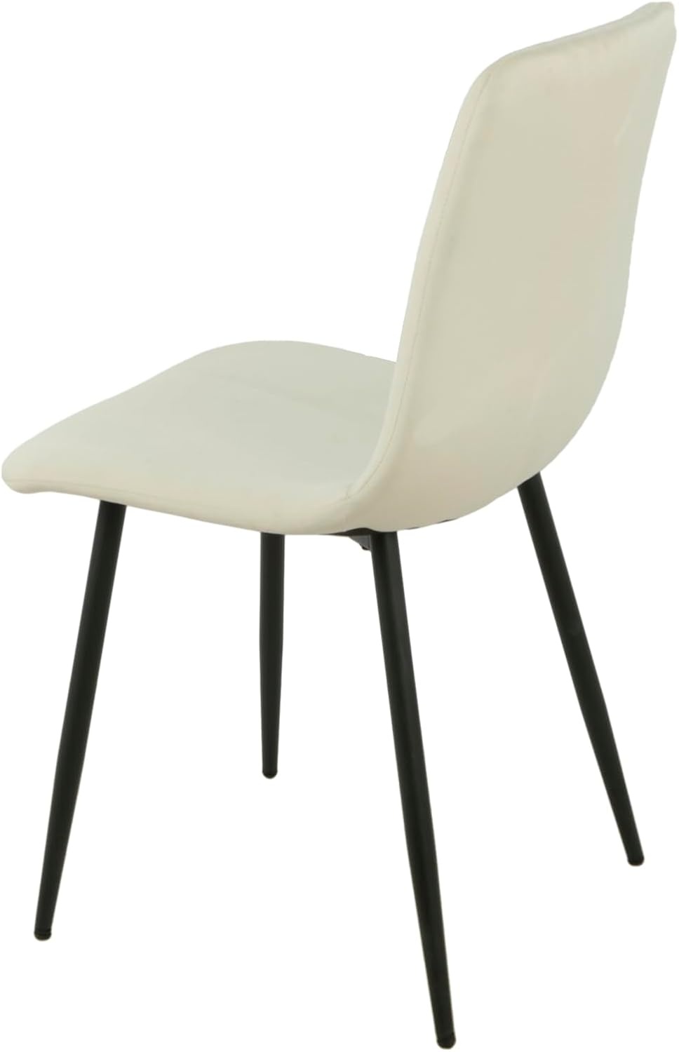 AlexandreHouse Gestoffeerde Stoel Off-White met Metalen Poten