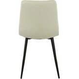 AlexandreHouse Gestoffeerde Stoel Off-White met Metalen Poten