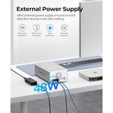 ORICO 2 x Raid harde schijf behuizing voor 2,5/3,5 inch SATA HDD/SSD tot 2X 22TB, USB 3.0 type B, harde schijf dockingstation, ondersteunt Raid 0/1/PM (9928RU3)