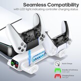 PS5 horizontale houder voor PS5 Slim Disc en Digital, koelhouder met dubbele PS5-controller, verbeterde PS5-ondersteuning voor PS5 Slim 2023 console (niet compatibel met PS5 2020)