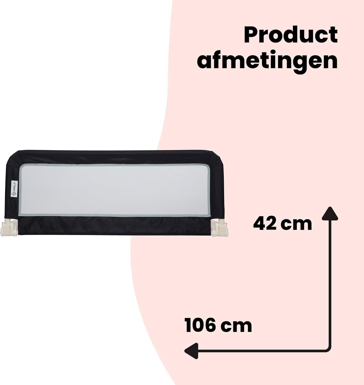 Veilig Bedhek voor Kinderen - Draagbaar & Opvouwbaar - Dark Grey