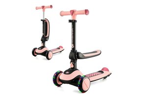 Kinderstep/Loopfiets 2-in-1 Roze - 46% Korting!
