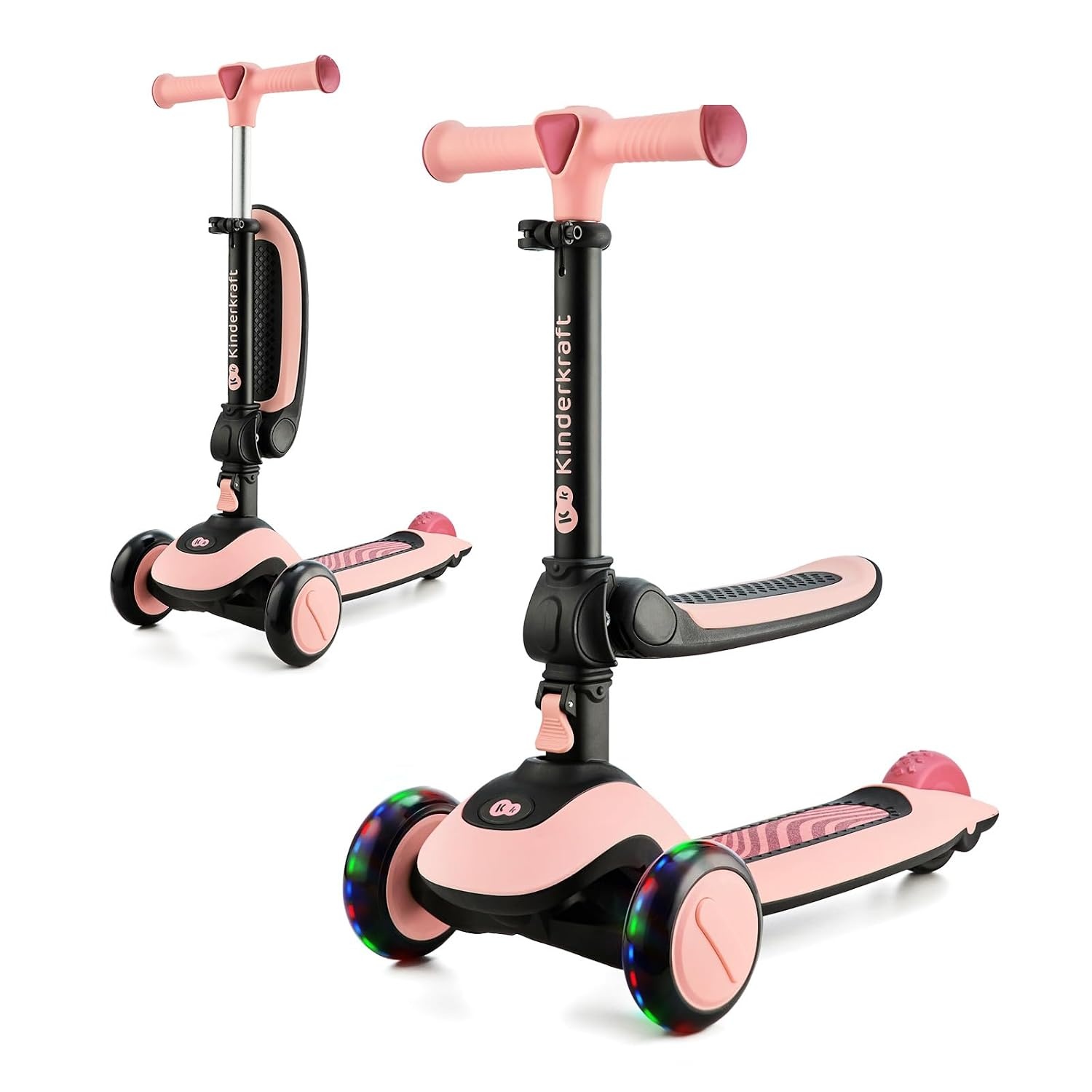 Kinderkraft Halley 2-in-1 Kinderstep en Loopfiets - Roze
