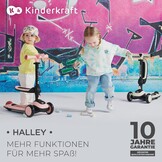 Kinderkraft Halley 2-in-1 Kinderstep en Loopfiets - Roze