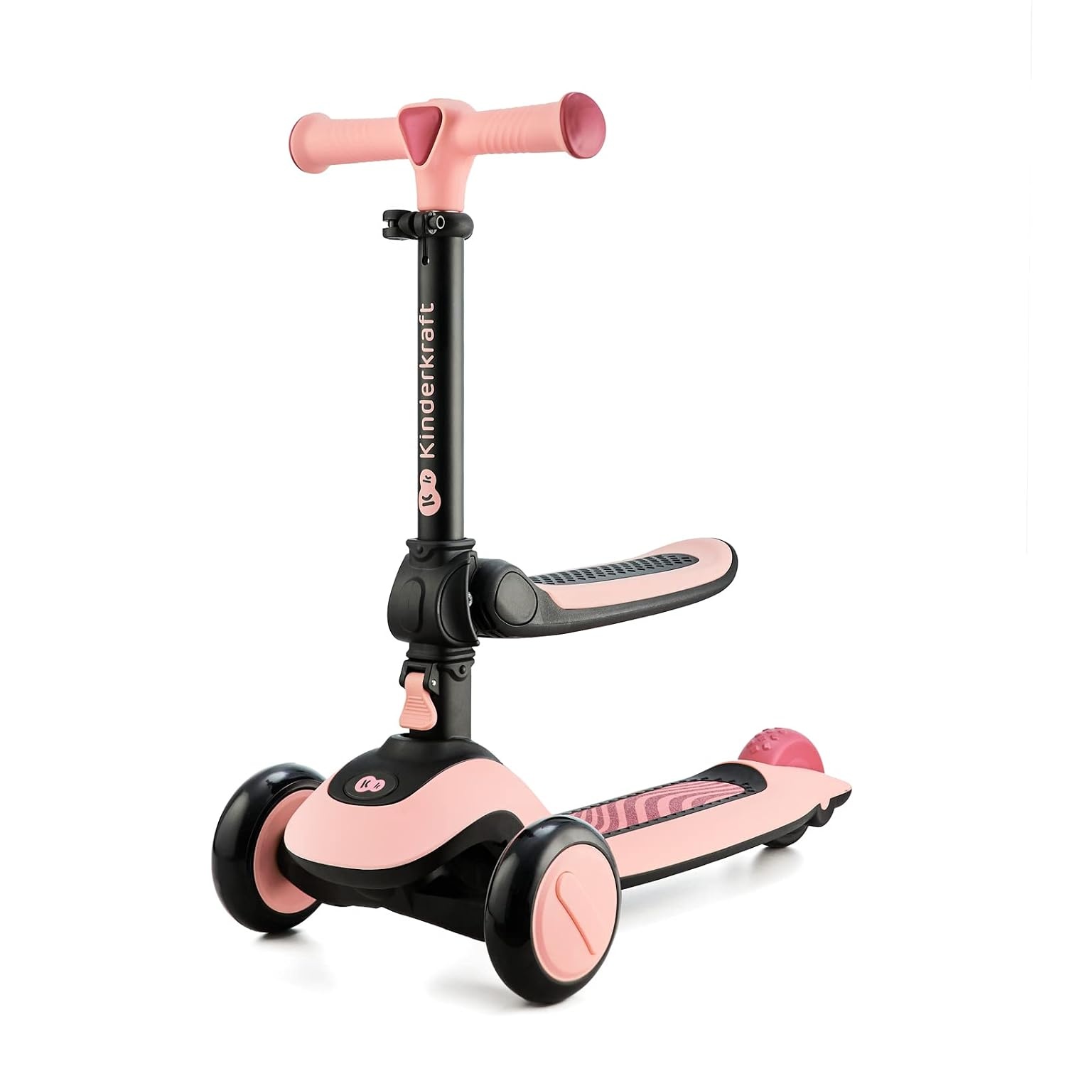 Kinderkraft Halley 2-in-1 Kinderstep en Loopfiets - Roze