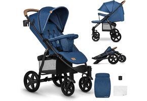 Kinderwagen Annet Plus Blue Denim - 47% Korting