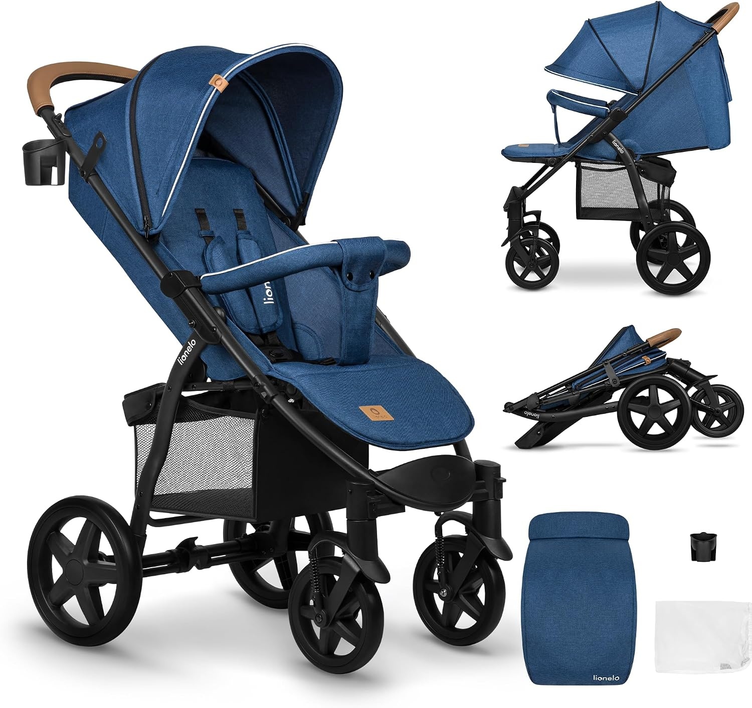 Lionelo Annet Plus Kinderwagen - Blue Denim - Tot 22 kg