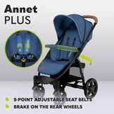 Lionelo Annet Plus Kinderwagen - Blue Denim - Tot 22 kg
