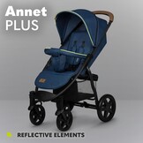 Lionelo Annet Plus Kinderwagen - Blue Denim - Tot 22 kg