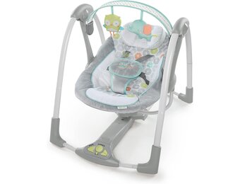 Ingenuity Baby Schommel Swing 'n Go 5 standen, 0-9 maanden, Hugs & Hoots