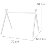roba Montessori Speeltrapeze voor baby's - Wit gelakt hout - 52 x 70 x 50,5 cm