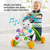 Fisher-Price Loopwagen Zebra, interactief en muzikaal, voor baby's vanaf 6 maanden, multicolor