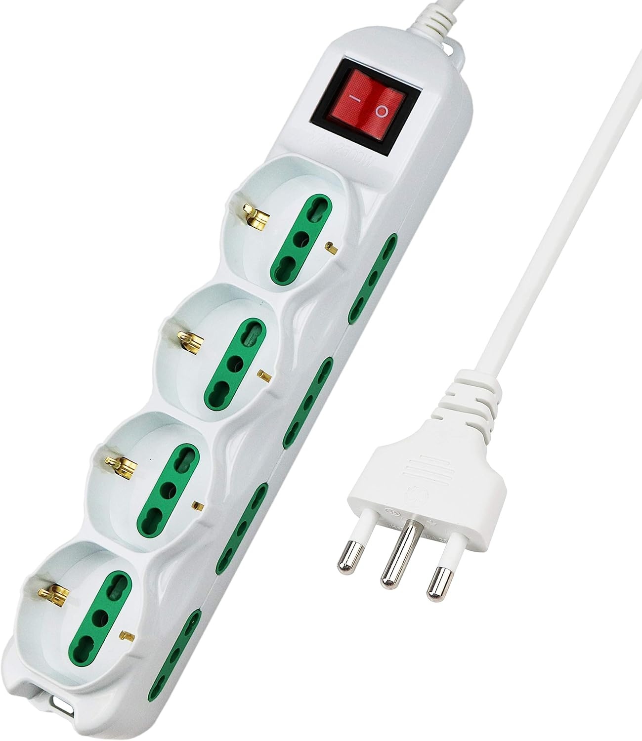 Extrastar Stekkerdoos 12 stopcontacten met 5 meter snoer - Wit