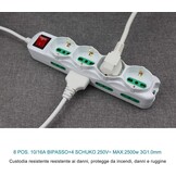 Extrastar Stekkerdoos 12 stopcontacten met 5 meter snoer - Wit