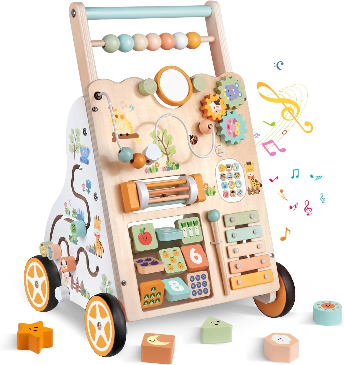 Houten Babyloopwagen Montessori Activiteitencentrum - 59% Korting!