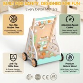 Houten Babyloopwagen Montessori Activiteitencentrum - 59% Korting!