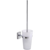 tesa KLAAM Toiletborstelhouder - Zelfklevend - Verchroomd Metaal - 416 x 92 x 131 mm
