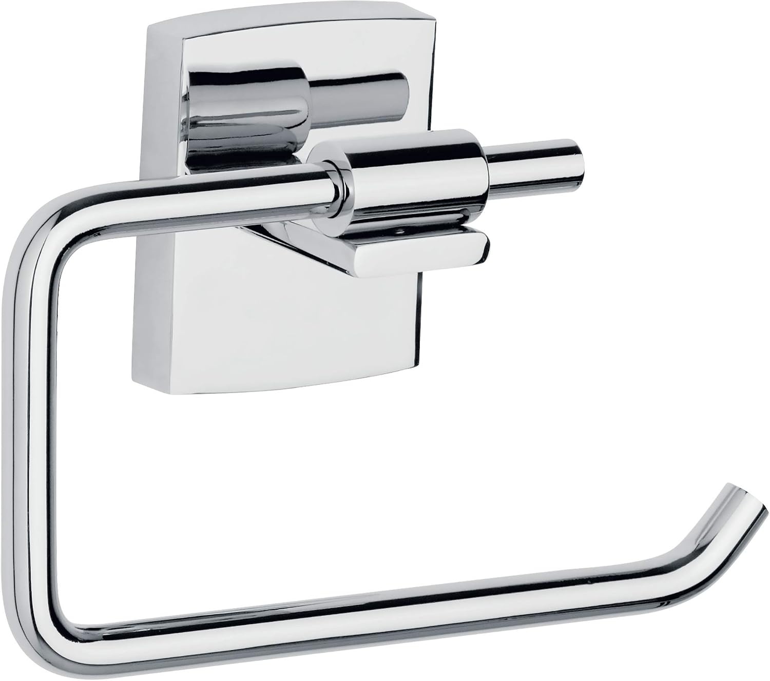tesa KLAAM Toiletborstelhouder - Zelfklevend - Verchroomd Metaal - 416 x 92 x 131 mm