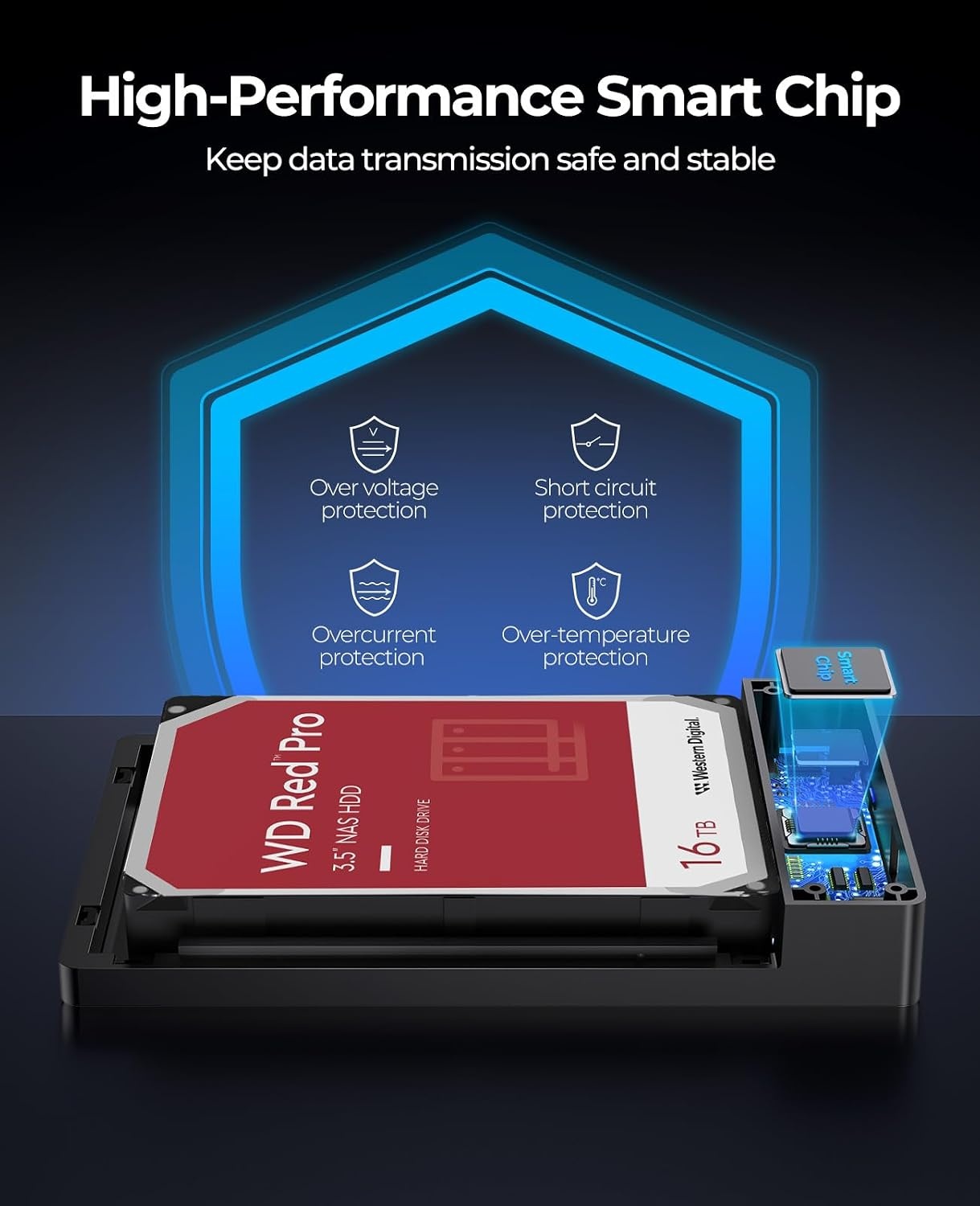 ORICO 3,5 inch USB 3.1 Type-C HDD behuizing voor SATA harde schijven tot 20TB