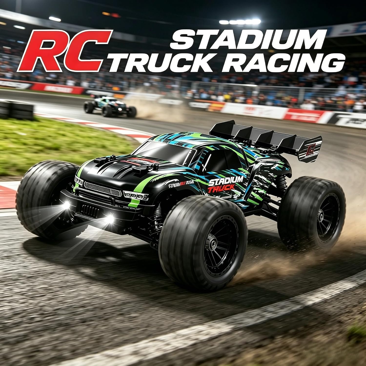 HAIBOXING Op afstand bestuurde auto 18858E, 1/18, nieuw model 4WD 36+ km/u, hobby, offroad, monstertruck met 2 batterijen, waterdicht, RC Truggy RTR, terreinspeelgoed, 35 minuten looptijd