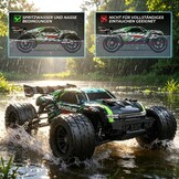 HAIBOXING Op afstand bestuurde auto 18858E, 1/18, nieuw model 4WD 36+ km/u, hobby, offroad, monstertruck met 2 batterijen, waterdicht, RC Truggy RTR, terreinspeelgoed, 35 minuten looptijd