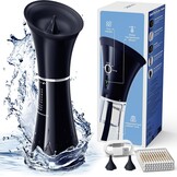 KAUGIC Elektrische Oorreiniger met Dubbel Reservoir - 4 Drukstanden - IPX7 Waterdicht - Transparant Grijs