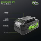 Greenworks 24V Accu 4Ah - Lithium-Ion Batterij voor alle 24V Tuingereedschap