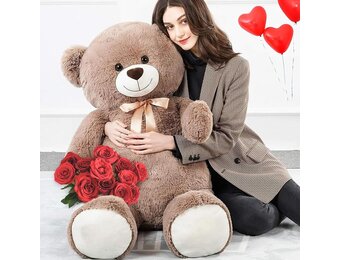 MorisMos Gigantische Teddybeer 130 cm - XXL Knuffelbeer - Donkerbruin