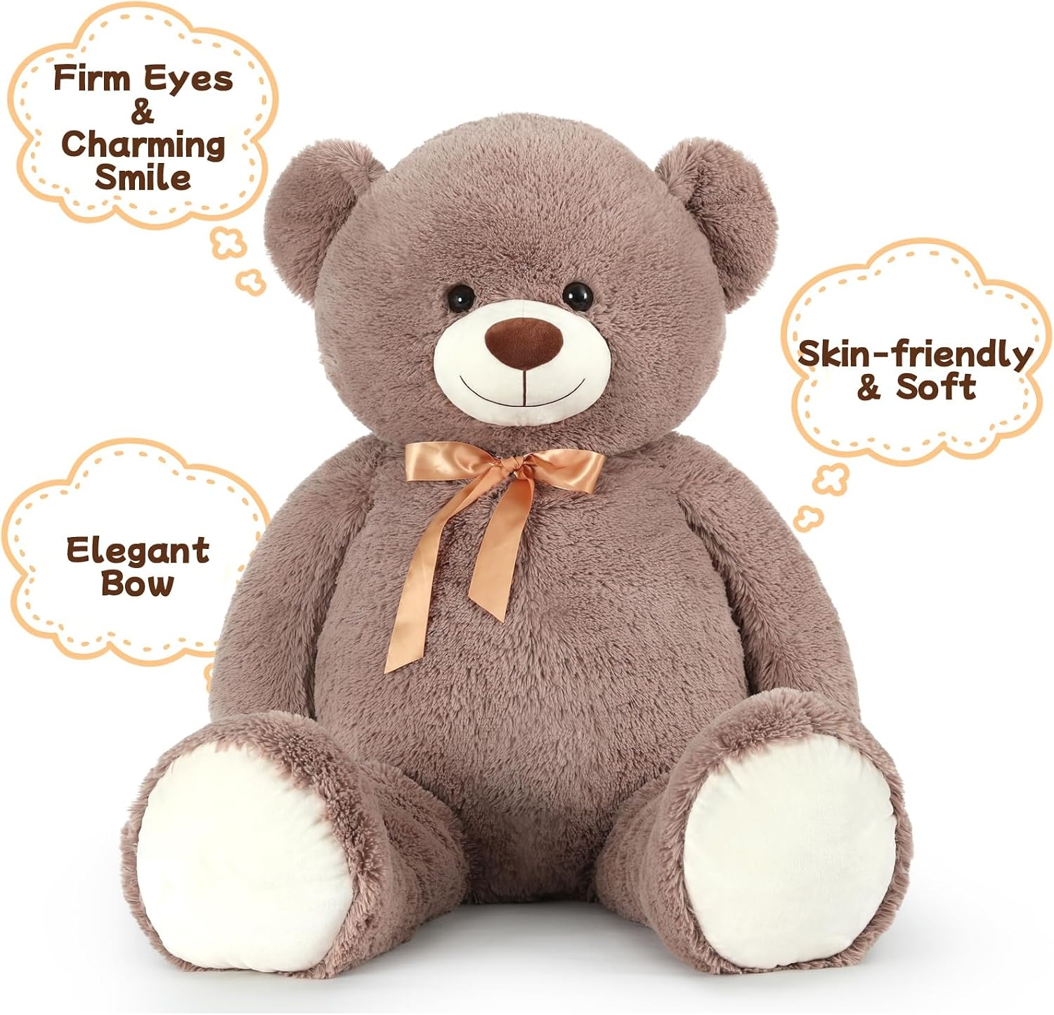 MorisMos Gigantische Teddybeer 130 cm - XXL Knuffelbeer - Donkerbruin