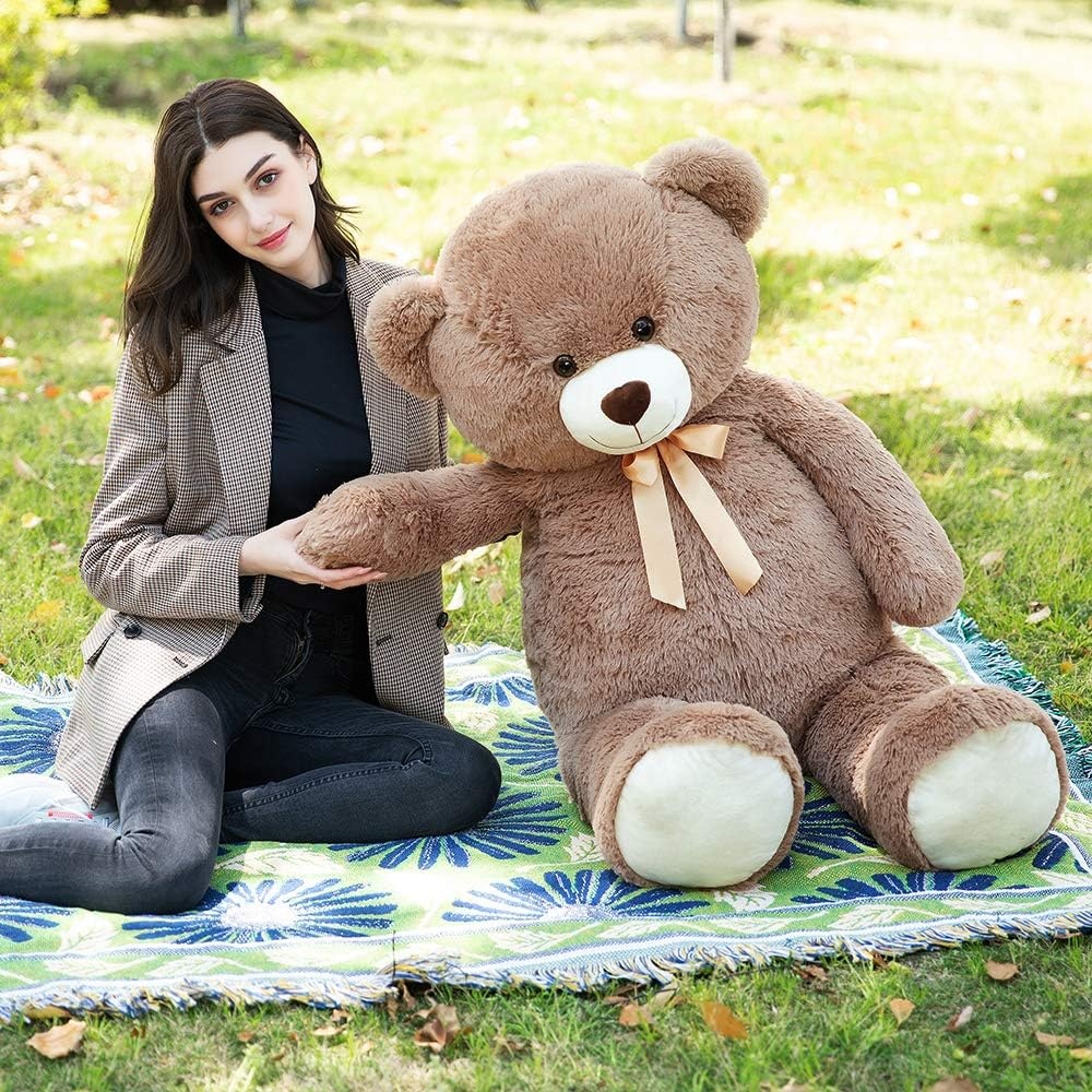 MorisMos Gigantische Teddybeer 130 cm - XXL Knuffelbeer - Donkerbruin