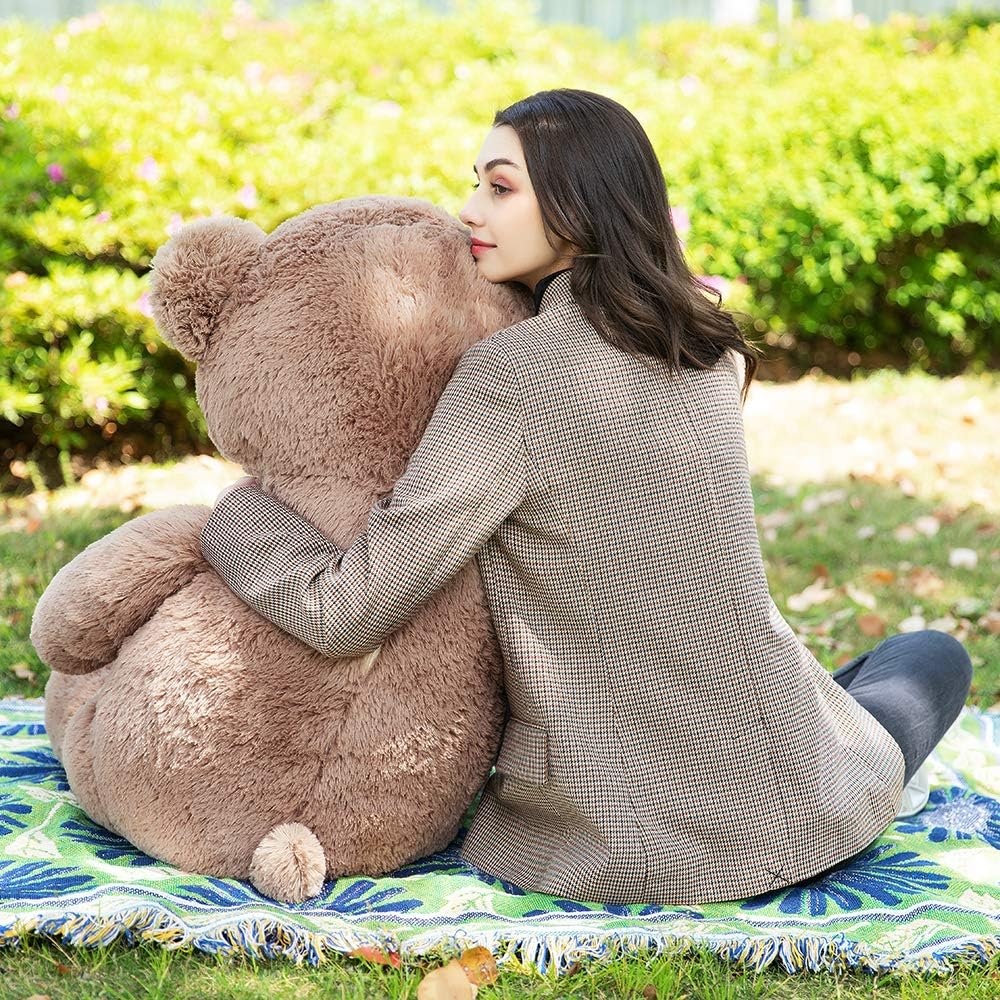 MorisMos Gigantische Teddybeer 130 cm - XXL Knuffelbeer - Donkerbruin