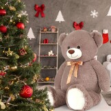 MorisMos Gigantische Teddybeer 130 cm - XXL Knuffelbeer - Donkerbruin