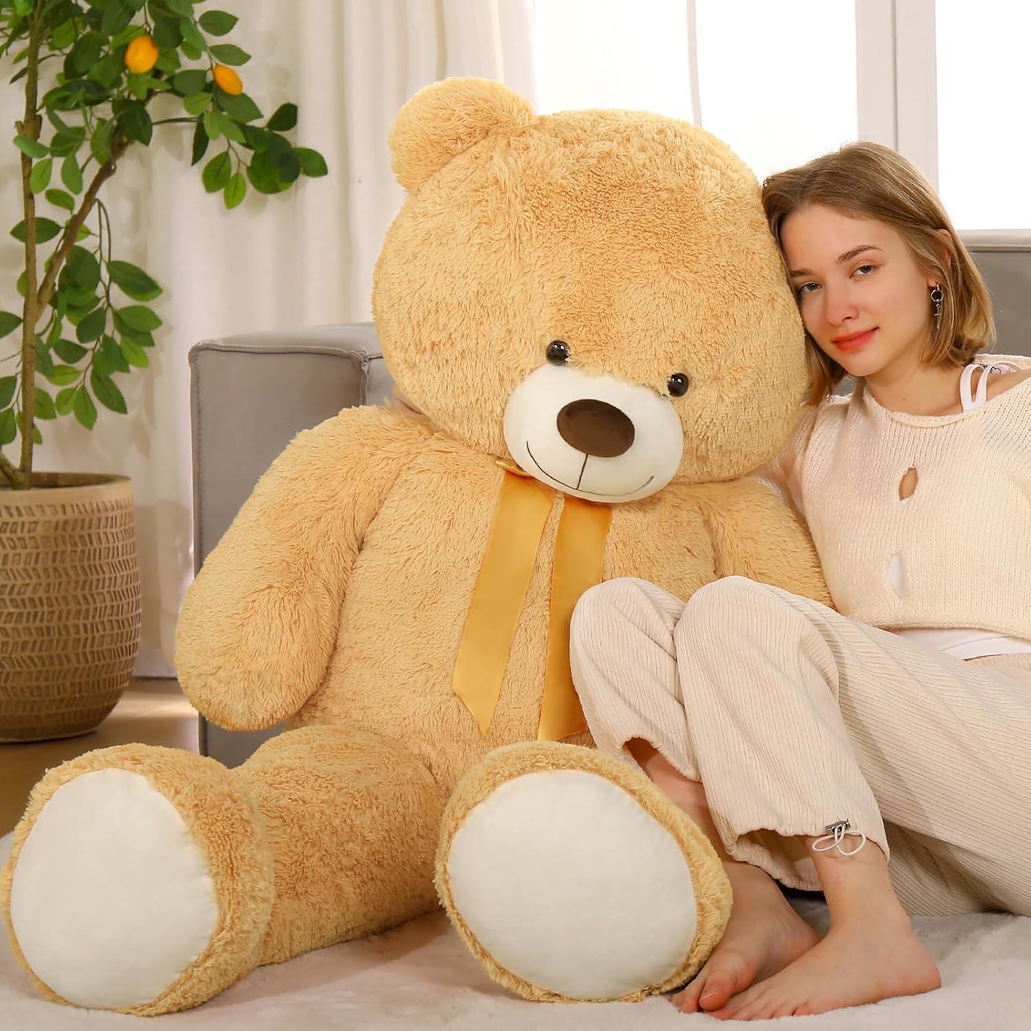 MorisMos Gigantische Teddybeer 130 cm - XXL Knuffelbeer - Donkerbruin