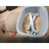 Cybex Gold LEMO Leertorenset, Voor het ombouwen van de LEMO hoge kinderstoel tot leertoren, 1-5 jaar (tot 25 kg), Inclusief 2 antislip siliconenmatten voor de zitting en voetsteun, Suede Grey (Grijs)