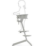 Cybex Gold LEMO Leertorenset, Voor het ombouwen van de LEMO hoge kinderstoel tot leertoren, 1-5 jaar (tot 25 kg), Inclusief 2 antislip siliconenmatten voor de zitting en voetsteun, Suede Grey (Grijs)