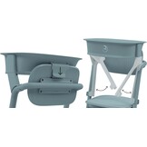 Cybex Gold LEMO Leertorenset, Voor het ombouwen van de LEMO hoge kinderstoel tot leertoren, 1-5 jaar (tot 25 kg), Inclusief 2 antislip siliconenmatten voor de zitting en voetsteun, Suede Grey (Grijs)