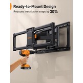 Zwarte TV-muurbeugel Full Motion 42-90" (34% korting)