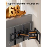 Zwarte TV-muurbeugel Full Motion 42-90" (34% korting)