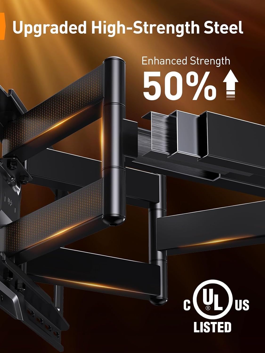 Zwarte TV-muurbeugel Full Motion 42-90" (34% korting)